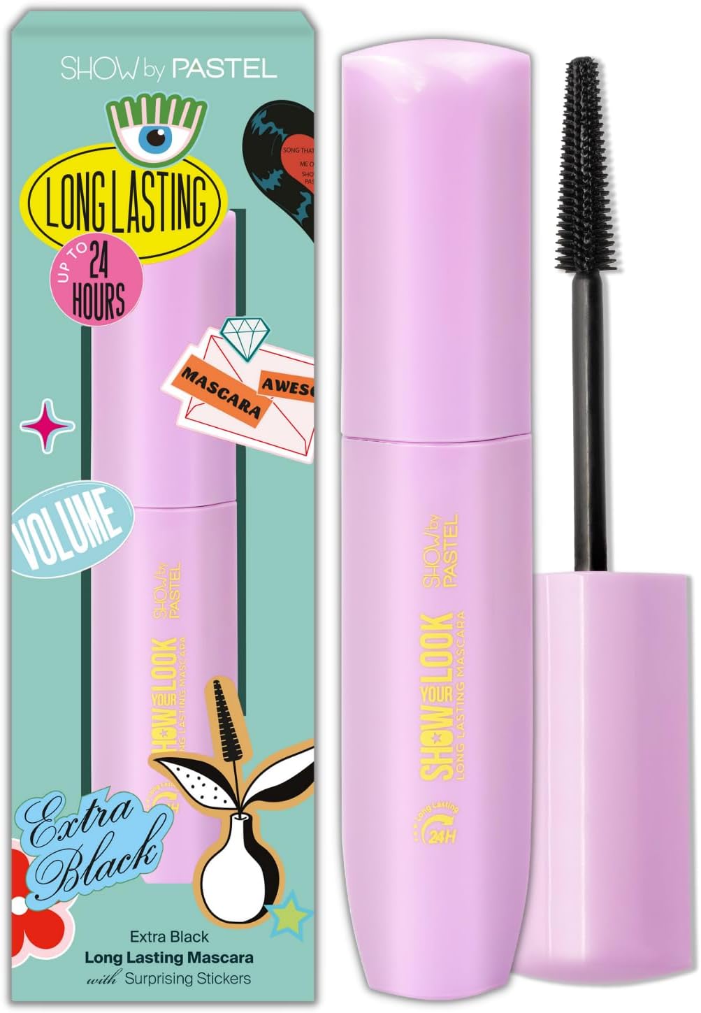 ماسكارا شو باي باستيل شو يور لوك لتكثيف الرموش تدوم 24 ساعة، طبيعي 1 ماسكارا شو باي باستيل شو يور لوك لتكثيف الرموش تدوم 24 ساعة، طبيعي