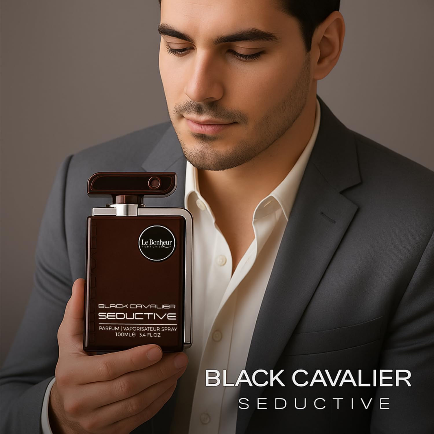 Le Bonheur Black Cavalier Seductive Eau de Parfum for Unisex 100 ml 5 Le Bonheur Black Cavalier Seductive Eau de Parfum for Unisex 100 ml - الصورة 5