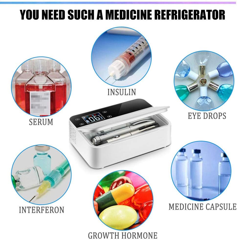 Small Fridge Cooler, Insulin Cooler Case Portable Insulin Bag Travel Keep Chilled Meds at 2-8 Degrees, Medical Insulin Travel Case,Singlebattery 10 61odQrkyOgL. AC SL1000