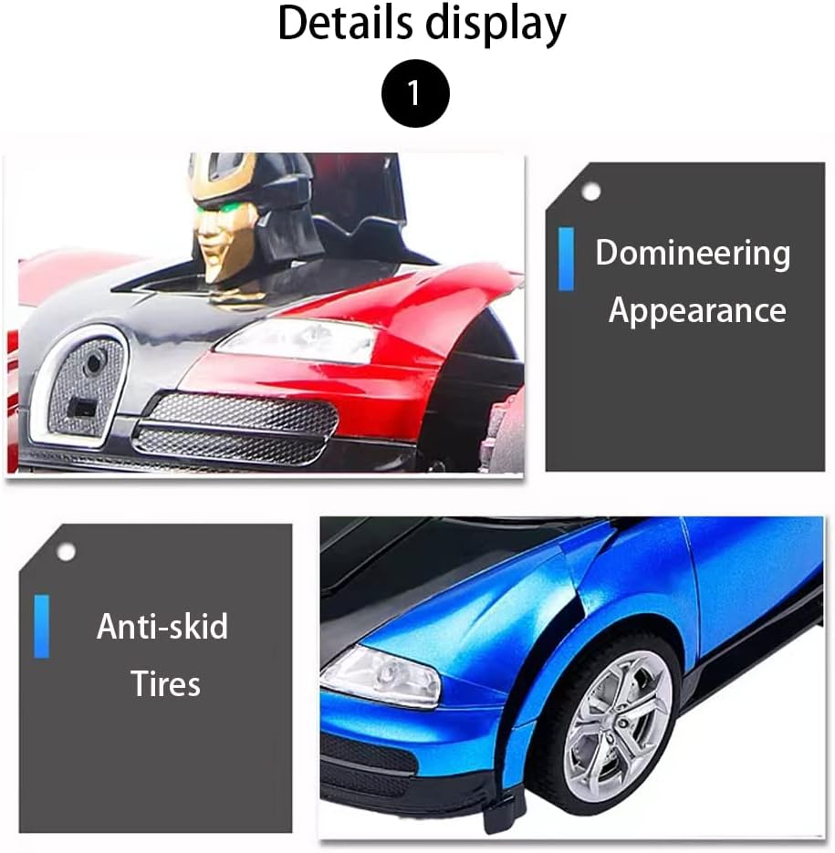 لعبة سيارة روبوت ذكية متحولة تعمل بجهاز تحكم عن بعد تتحول بزر واحد الى مع اضاءة LED العاب هدية للفتيات والاولاد بعمر 6-16 عاما لون احمر من دي ام جي 4 لعبة سيارة روبوت ذكية متحولة تعمل بجهاز تحكم عن بعد تتحول بزر واحد الى مع اضاءة LED العاب هدية للفتيات والاولاد بعمر 6-16 عاما لون احمر من دي ام جي - الصورة 4