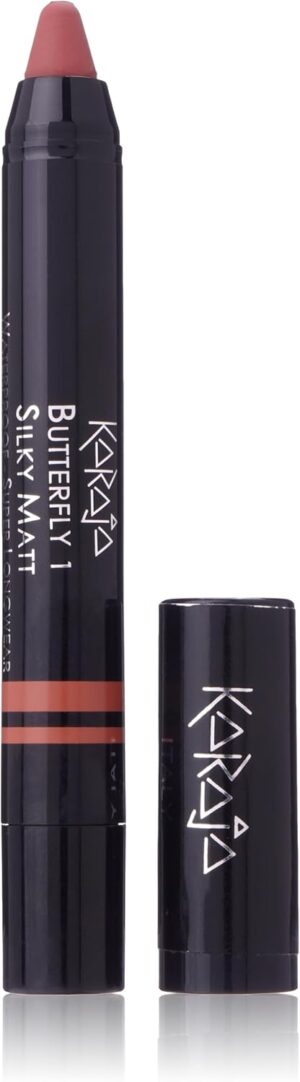 أحمر شفاه باترفلاي حريري غير لامع من كاراجا، 1.8 جم، 01 بني