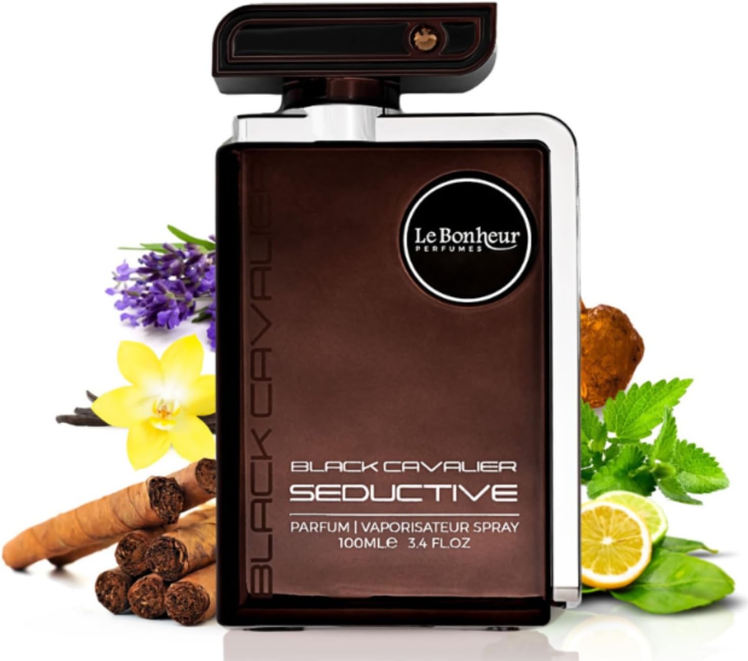 Le Bonheur Black Cavalier Seductive Eau de Parfum for Unisex 100 ml 3 Le Bonheur Black Cavalier Seductive Eau de Parfum for Unisex 100 ml - الصورة 3