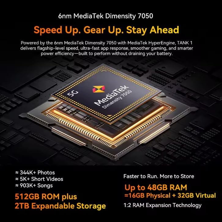 جوال متين تانك 1 من ال ام اتش تريد 6.78 انش 120Hz FHD + شاشة اتصال خارجية 16GB + 512GB 20000mAh، هاتف ذكي 5G اندرويد 15 ان اف سي 5 جوال متين تانك 1 من ال ام اتش تريد 6.78 انش 120Hz FHD + شاشة اتصال خارجية 16GB + 512GB 20000mAh، هاتف ذكي 5G اندرويد 15 ان اف سي - الصورة 5