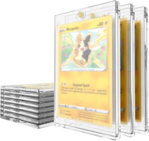 ماكبازيل حامل بطاقات مغناطيسي 35 بي تي تداول صندوق من 10 حافظة العاب واقية صلبة مع حماية الاشعة فوق البنفسجية شفافة أكريليك