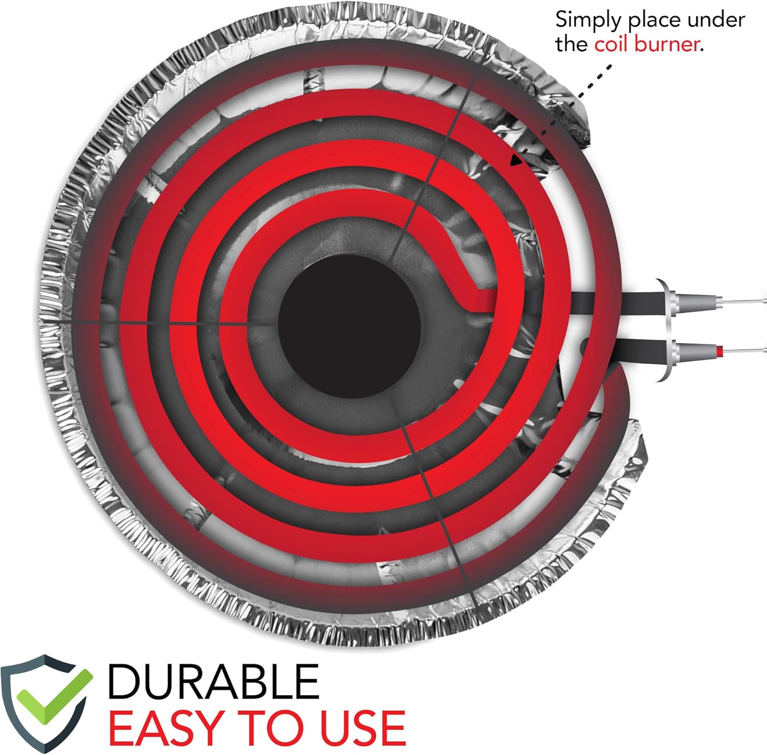 اغطية موقد كهربائي (50 قطعة) - اغطية مبطنة - رقائق الومنيوم احادية الاستخدام مقاس 6 انش و8 انش للحفاظ على الموقد الكهربائي نظيفا من قطرات الزيت والطعام 11 71 KpRWr21L. AC SL1500