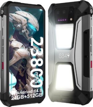هاتف ذكي متين تانك 2 برو مع جهاز عرض 6.75 انش 2.4 كيه 24 جيجا 512 جيجا 23800mAh 120 واط اندرويد 14 من شاندوليك