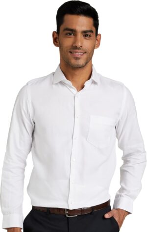قميص رسمي مصنوع من القطن بقصة ضيقة للرجال من دايفيرس (DVF06F2L01-8-39، ابيض)