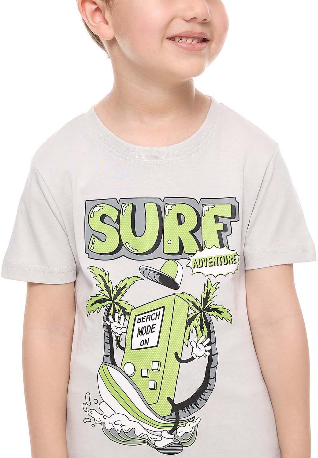 تي شيرت مطبوع بقبة دائرية ضيقة وأكمام قصيرة للأولاد من ار اند بي، طراز 325-0145KB166-1 4 تي شيرت مطبوع بقبة دائرية ضيقة وأكمام قصيرة للأولاد من ار اند بي، طراز 325-0145KB166-1 - الصورة 4