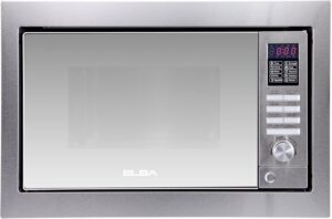 البا - شواية ميكروويف مدمجة سعة 31 لتر - 10 قوائم - تذويب الوقت/الوزن - مؤقت 95 قدم - شاشة LED حمراء تحكم رقمي - قفل تشايلد لوك - زجاج بلمسة نهائية عاكسة - اطار من الستانلس ستيل + تجويف - تقنية ايطالية