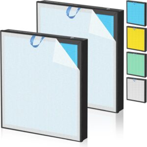 اي ان لايف فلتر بديل لازالة الدخان من فيتال 100S لجهاز تنقية الهواء ليفويت فيتال 100S وفيتال 100S-P وH13 ترو هيبا وفلتر الكربون النشط عالي الكفاءة، فيتال 100S-RF-SR