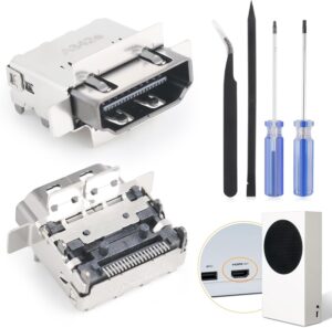 مقبس منفذ HDMI لجهاز XBOX Series S بديل واجهة واجهة منفذ HDMI مع ادوات اصلاح