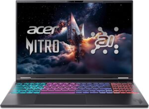 ايسر لابتوب العاب نيترو 16S بالذكاء الاصطناعي كوبايلوت + معالج AMD رايزن AI 7 350 وبطاقة رسومات انفيديا جيفورس RTX 5060 وشاشة 16 انش WUXGA IPS 180Hz وDDR5 16GB وSSD جيل 4 1TB وواي فاي 6E AN16S-61-R7YL