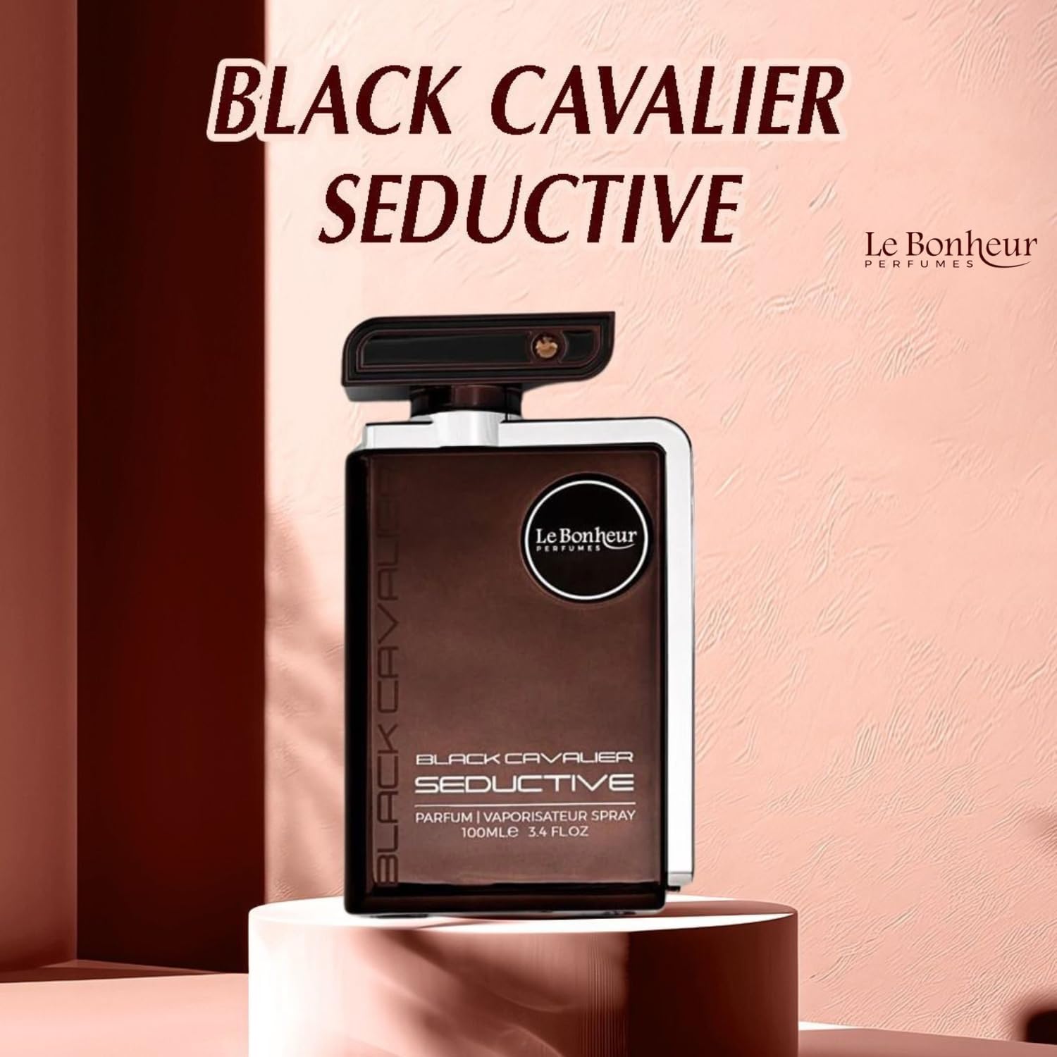 Le Bonheur Black Cavalier Seductive Eau de Parfum for Unisex 100 ml 7 Le Bonheur Black Cavalier Seductive Eau de Parfum for Unisex 100 ml - الصورة 7
