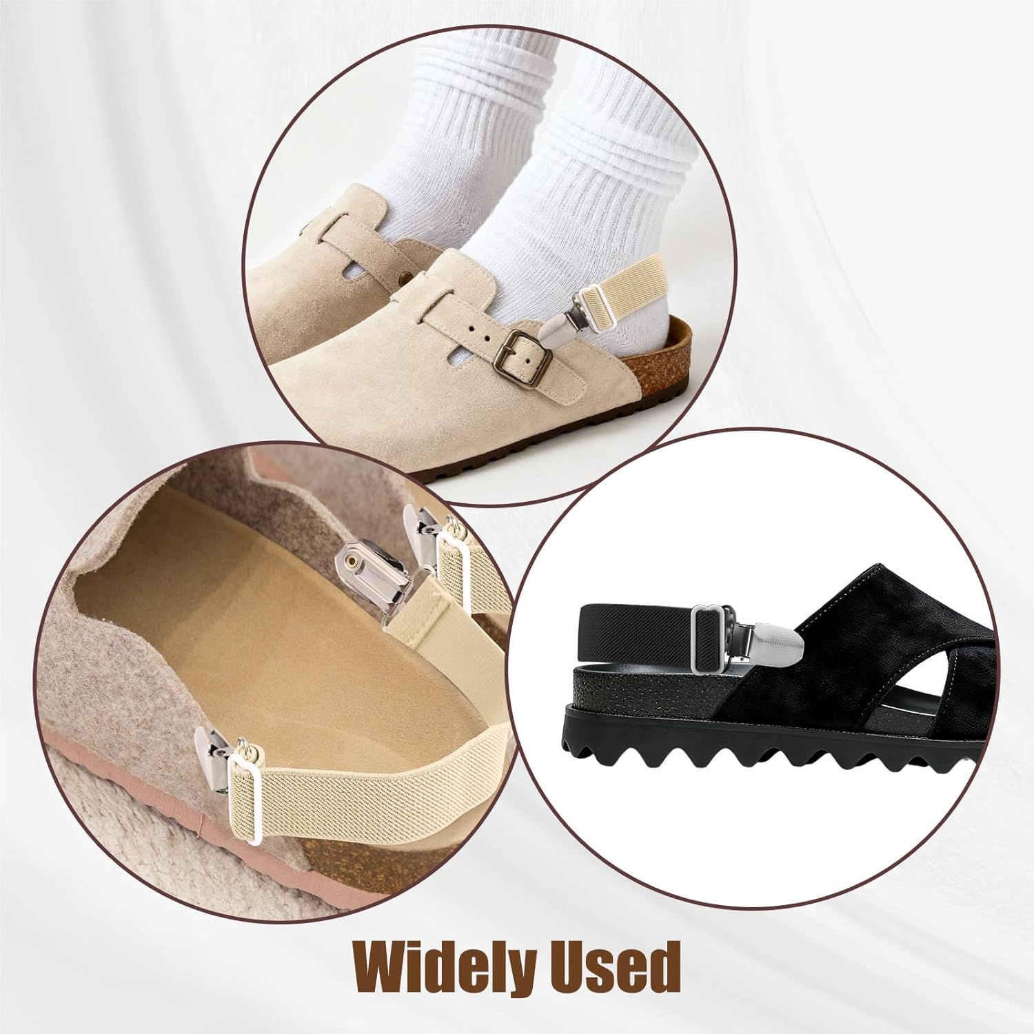 10 قطع من احزمة الاحذية المرنة من بينيتو، احزمة كعب مرنة قابلة للتعديل وقابلة للازالة ومضادة للفضفاضة، احزمة للكاحل، اكسسوارات بديلة للقباقيب والشباشب والشباشب والصنادل (5 الوان) 13 71JYGtkxl L. AC SL1500