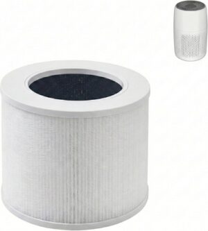 فلتر بديل لمنقي الهواء من يونيكي متوافق مع منقي الهواء الصغير ليفويت، كور ميني بي، فلتر هيبا بديل 3 في 1، كربون نشط عالي الكفاءة، قطعة غيار كور ميني ار اف قطعة واحدة