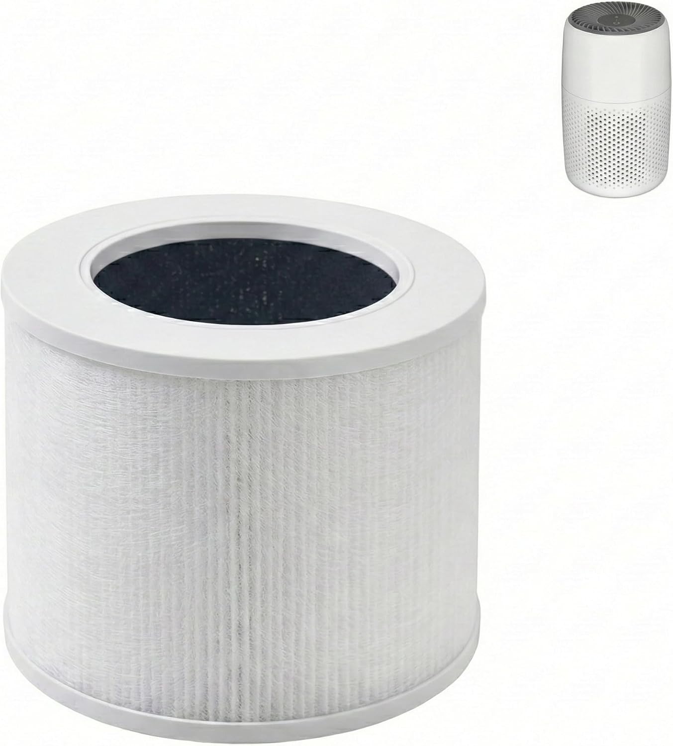 فلتر بديل لمنقي الهواء من يونيكي متوافق مع منقي الهواء الصغير ليفويت، كور ميني بي، فلتر هيبا بديل 3 في 1، كربون نشط عالي الكفاءة، قطعة غيار كور ميني ار اف قطعة واحدة