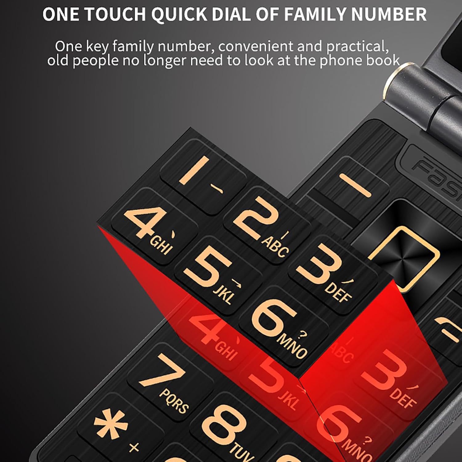 جهاز نسخ احتياطي لكبار السن والأطفال جوال كلاسيكي قابل للطي ثنائي شرائح الاتصال شاشة 2.8 بوصة 2.4 مع زر استغاثة وبطارية 1200 ميلي امبير في الساعة كبير بلوحة مفاتيح كبيرة - لون رمادي 12 71N8smkot5L. AC SL1500