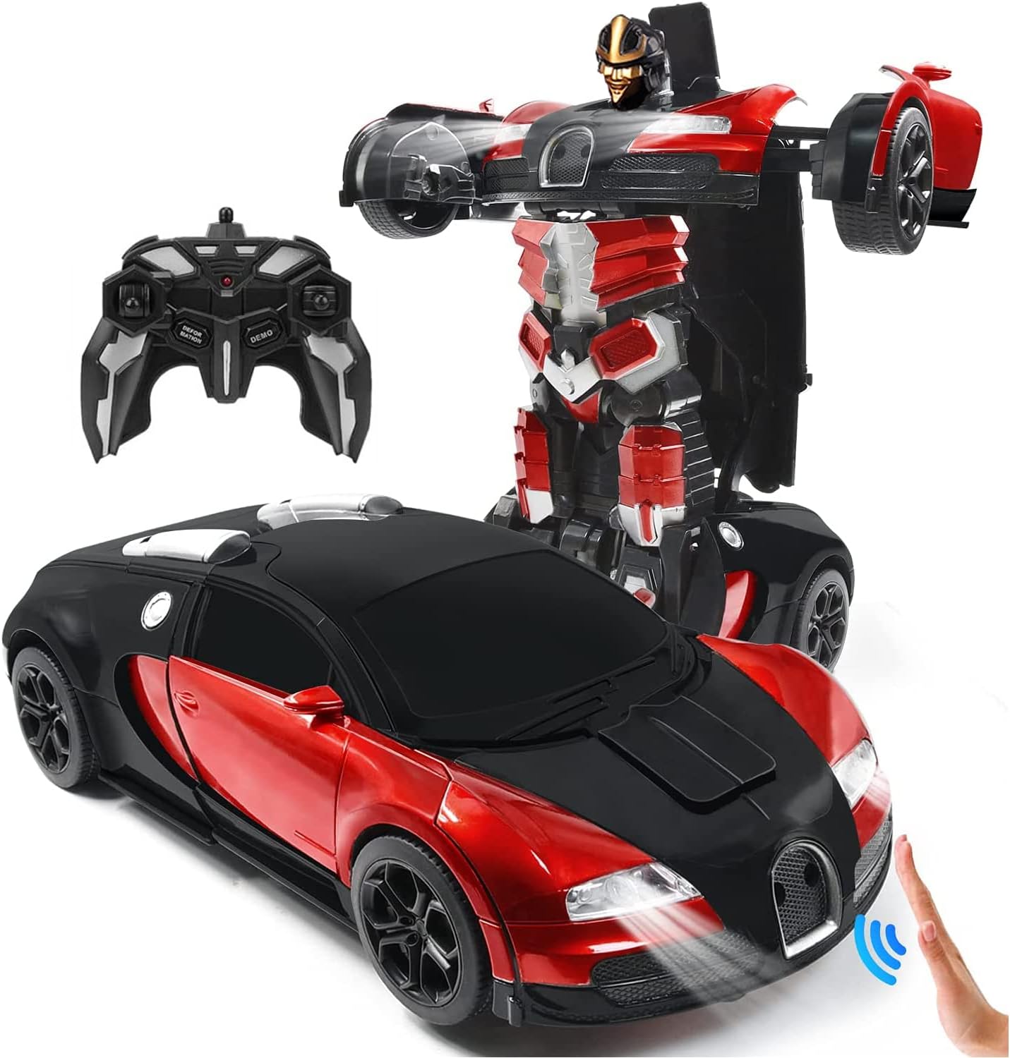 لعبة سيارة روبوت ذكية متحولة تعمل بجهاز تحكم عن بعد تتحول بزر واحد الى مع اضاءة LED العاب هدية للفتيات والاولاد بعمر 6-16 عاما لون احمر من دي ام جي 1 لعبة سيارة روبوت ذكية متحولة تعمل بجهاز تحكم عن بعد تتحول بزر واحد الى مع اضاءة LED العاب هدية للفتيات والاولاد بعمر 6-16 عاما لون احمر من دي ام جي
