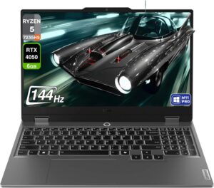 Lenovo LOQ Gaming Laptop, AMD Ryzen 5-7235HS, 64 GB DDR5 RAM, 4 TB PCIe SSD, 15.6" FHD (1920x1800) Display, Nvidia G-Force RTX 4050, Backlit Keyboard, W11 Pro, Luna Grey
