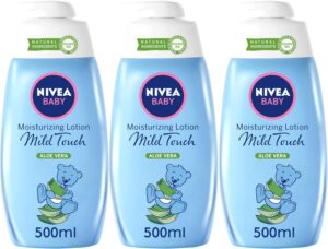 لوشن للجسم كامل من نيڤيا مهدئ ومرطب للبشرة الحساسة، بخلاصة الصبار، 500 مل