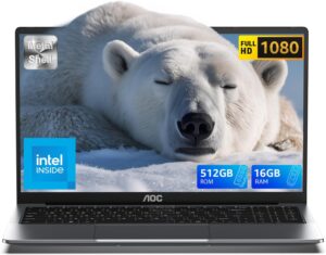 لابتوب كايجر AMD رايزن 5 7430U، شاشة 15.6 انش IPS 16GB RAM 512GB NVMe SSD، ويندوز ويندوز 6، كيبورد رقمية، HDMI نوع C، USB3.2 كاميرا ويب 3.5 ملم صوت 3.5 ملم للمنزل والمكتب