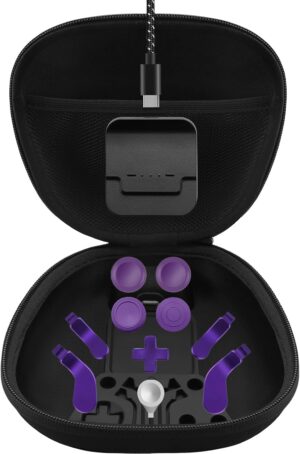 Complete Component Pack for Xbox Elite Controller Series 2 - Accessories Includes 1 Controller Carrying Case, 1 Charging Dock, 4 Thumbsticks, 4 Paddles, 1 Adjustment Tool and 1 Charging Cable(Purple)