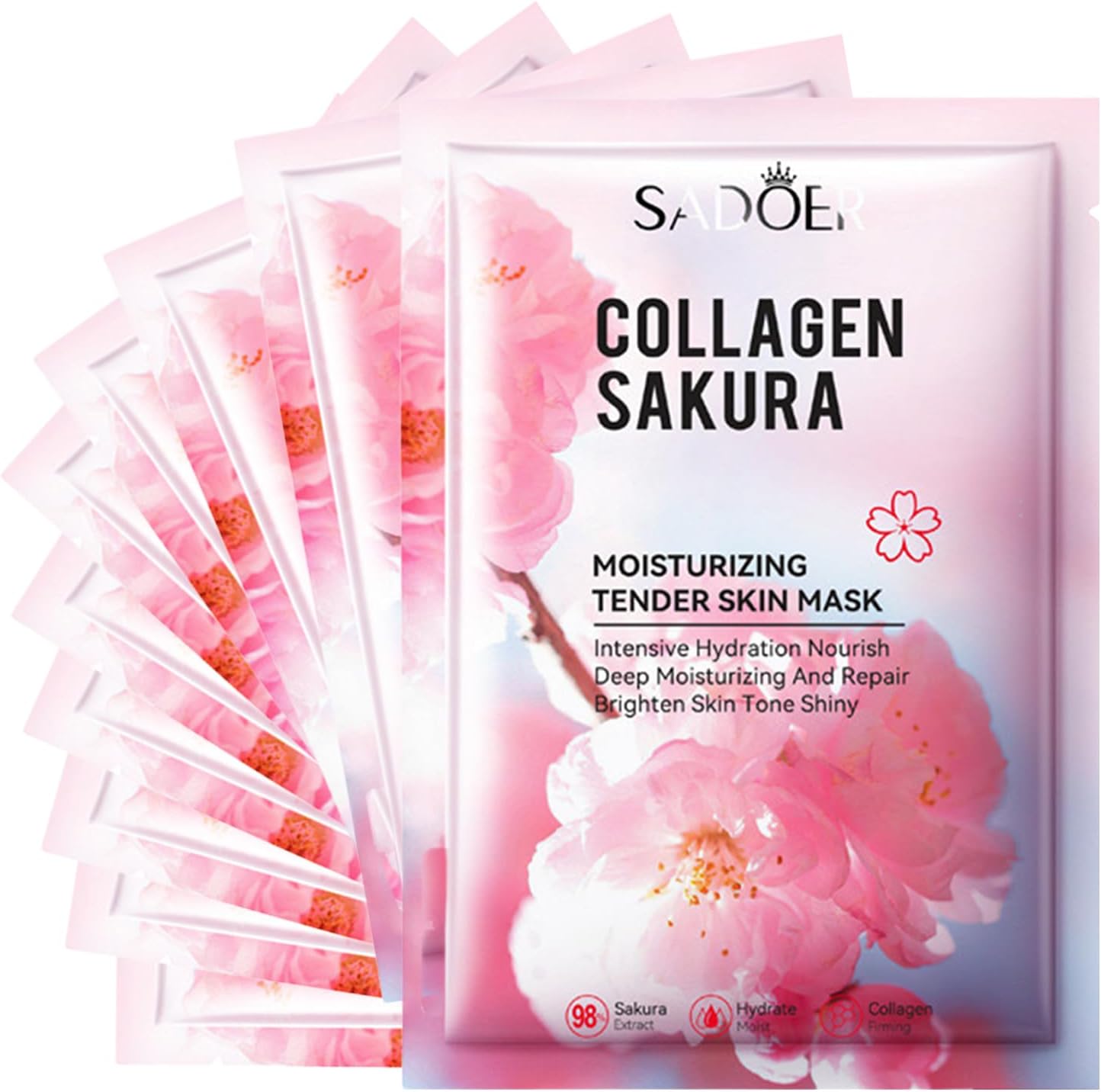 10 قطع من اقنعة الوجه الكورية ساكورا للعناية بالبشرة من لاكسدامر، قناع وجه كولاجين، قناع وجه مرطب، قناع وجه مرطب، قناع ورقي، قناع ورقي لاصلاح البشرة، ترطيب عميق واصلاح 8 10 قطع من اقنعة الوجه الكورية ساكورا للعناية بالبشرة من لاكسدامر، قناع وجه كولاجين، قناع وجه مرطب، قناع وجه مرطب، قناع ورقي، قناع ورقي لاصلاح البشرة، ترطيب عميق واصلاح