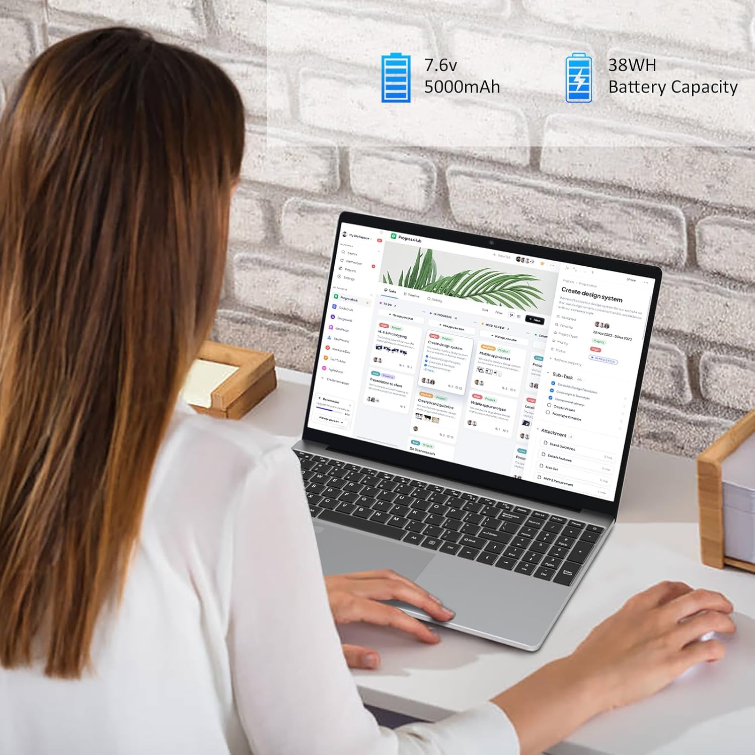 لابتوب تراي جود ويندوز 11 برو مع كيبورد باضاءة خلفية وبطاقة هوية بصمة، شاشة 15.6 انش IPS FHD، ذاكرة RAM 8GB وSSD 256GB، انتل رباعي النواة N5100، كمبيوتر رفيع للعمل والطلاب 7 لابتوب تراي جود ويندوز 11 برو مع كيبورد باضاءة خلفية وبطاقة هوية بصمة، شاشة 15.6 انش IPS FHD، ذاكرة RAM 8GB وSSD 256GB، انتل رباعي النواة N5100، كمبيوتر رفيع للعمل والطلاب - الصورة 7