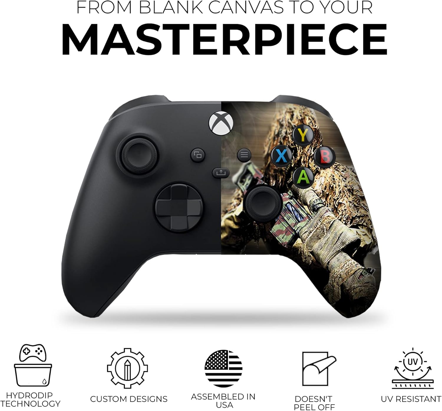 DreamController C-O-D Moderrn Warfare Custom X-box Controller Wireless compatible with X-box One/X-box Series X/S Proudly Customized in USA with Permanent HYDRO-DIP Printing(NOT JUST A SKIN)(MODD 7 DreamController C-O-D Moderrn Warfare Custom X-box Controller Wireless compatible with X-box One/X-box Series X/S Proudly Customized in USA with Permanent HYDRO-DIP Printing(NOT JUST A SKIN)(MODD - الصورة 7