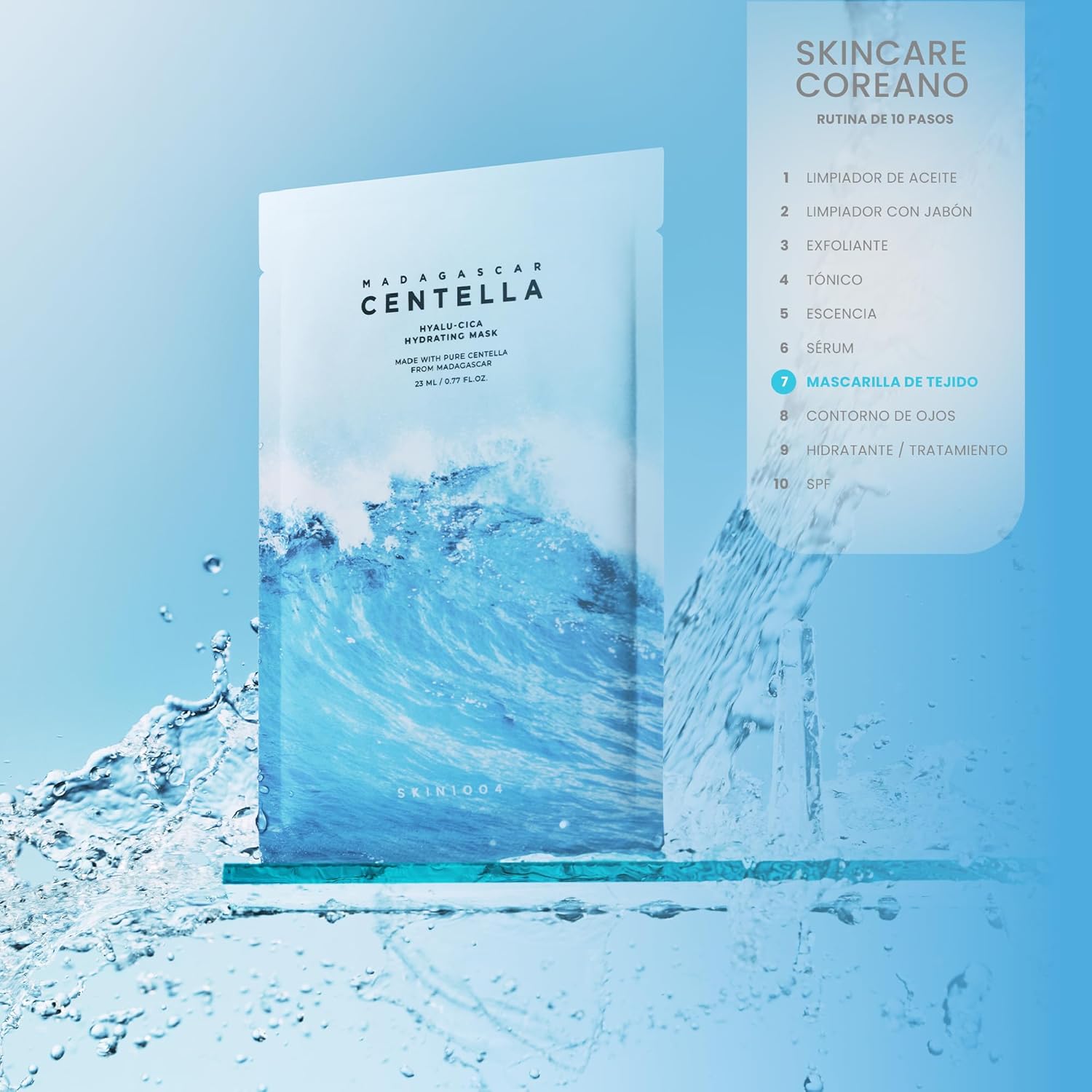 سكين1004 قناع ترطيب هيالو-سيكا، مستخلص سينتيلا اسياتيكا، 8 أنواع من حمض الهيالورونيك 5 سكين1004 قناع ترطيب هيالو-سيكا، مستخلص سينتيلا اسياتيكا، 8 أنواع من حمض الهيالورونيك - الصورة 5