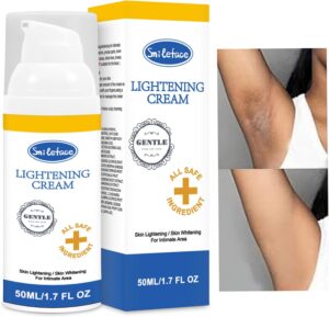 كريم تفتيح البشرة للمناطق الخاصة وتحت الإبط والمنطقة الحميمة ومنطقة البيكيني والفخذين الداخليين والركبتين والمرفقين، كريم تفتيح للبشرة والجسم