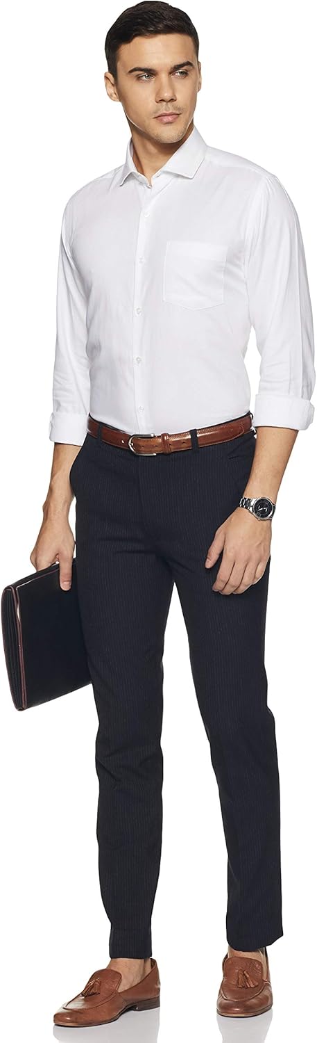 قميص رسمي مصنوع من القطن بقصة ضيقة للرجال من دايفيرس (DVF06F2L01-8-39، ابيض) 8 قميص رسمي مصنوع من القطن بقصة ضيقة للرجال من دايفيرس (DVF06F2L01-8-39، ابيض) - الصورة 8