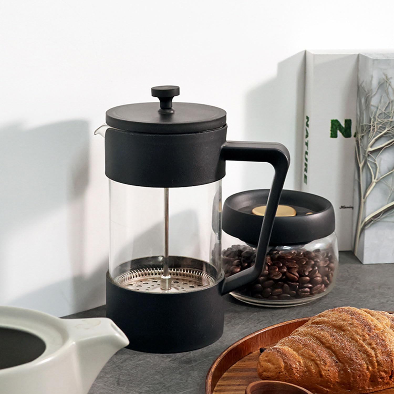 ماكينة تحضير القهوة والشاي الفرنسية من بروكسيما دايركت مع مغرفة قياس (1000 مل)، أسود 5 ماكينة تحضير القهوة والشاي الفرنسية من بروكسيما دايركت مع مغرفة قياس (1000 مل)، أسود - الصورة 5