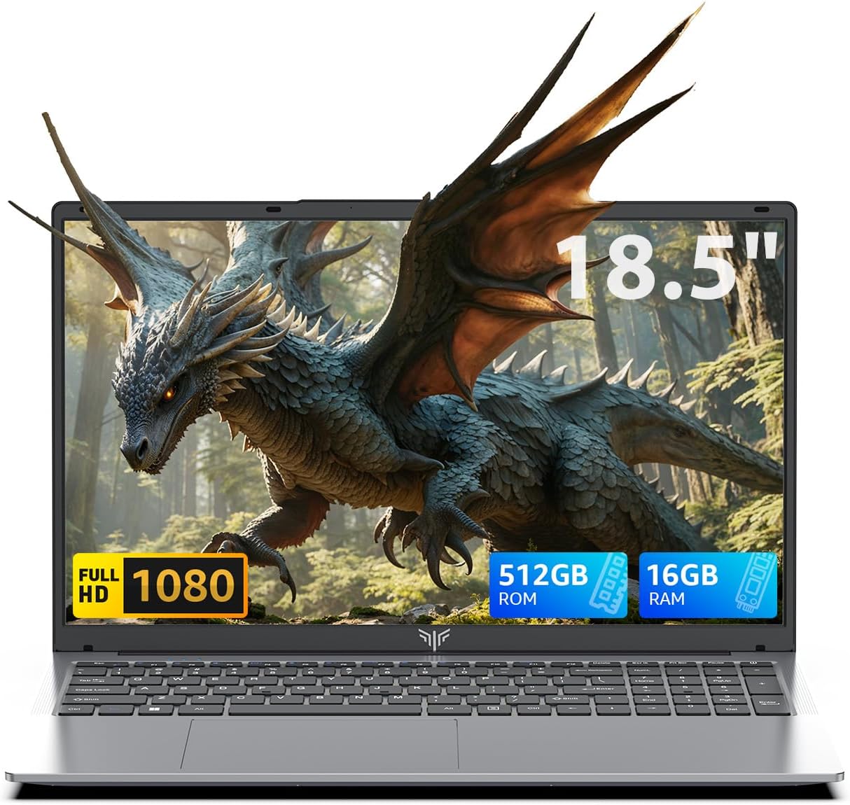 لابتوب كايجر 18.5 انش 2026 وRAM 16GB وSSD NVMe 512GB ومعالج انتل N150 (حتى 3.6GHz)، شاشة 1080 FHD للاعمال والطلاب، بطارية 8000mAh، واي فاي