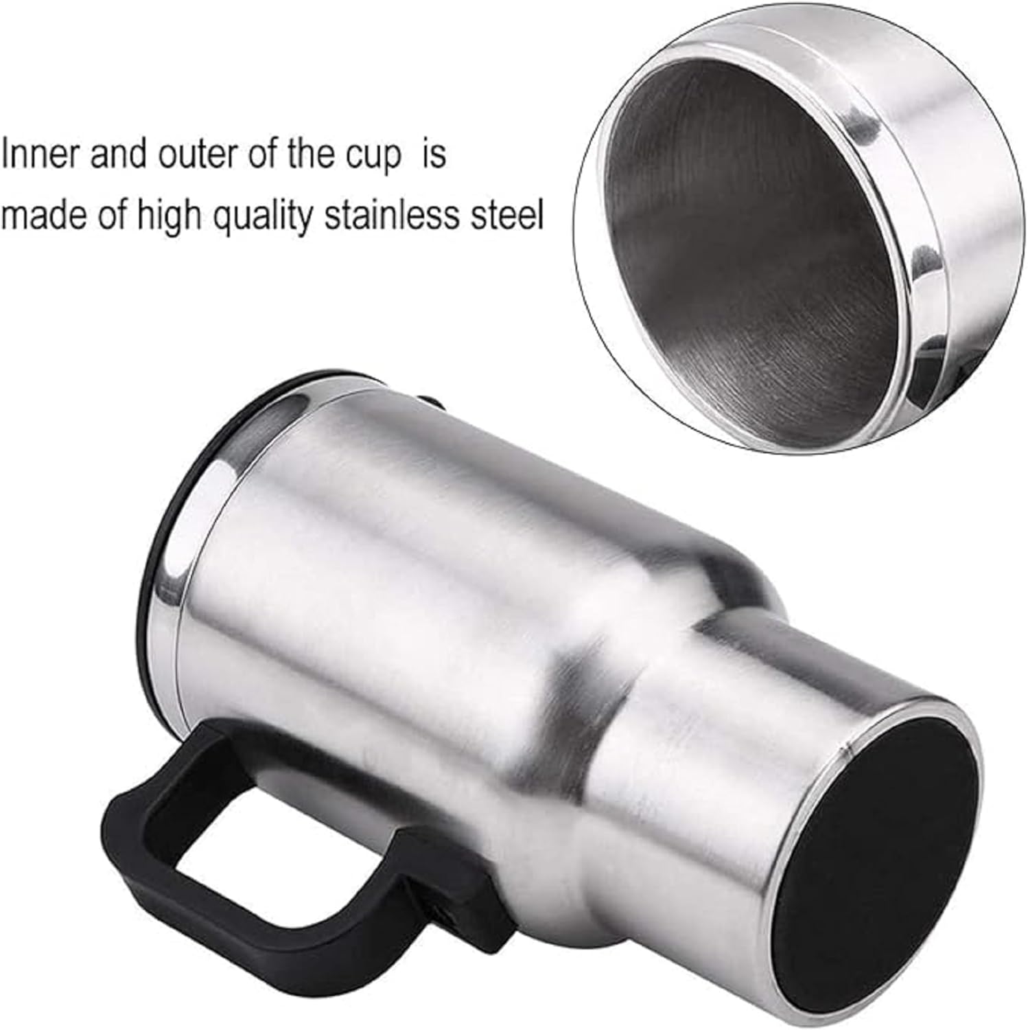 Car Electric Kettle Camping 12V Coffee Maker Water Kettle, Portable Kettle for Travel Car Truck Hot Water Heater Bottle for Making Tea Coffee Electric Cup Car 3 Car Electric Kettle Camping 12V Coffee Maker Water Kettle, Portable Kettle for Travel Car Truck Hot Water Heater Bottle for Making Tea Coffee Electric Cup Car - الصورة 3