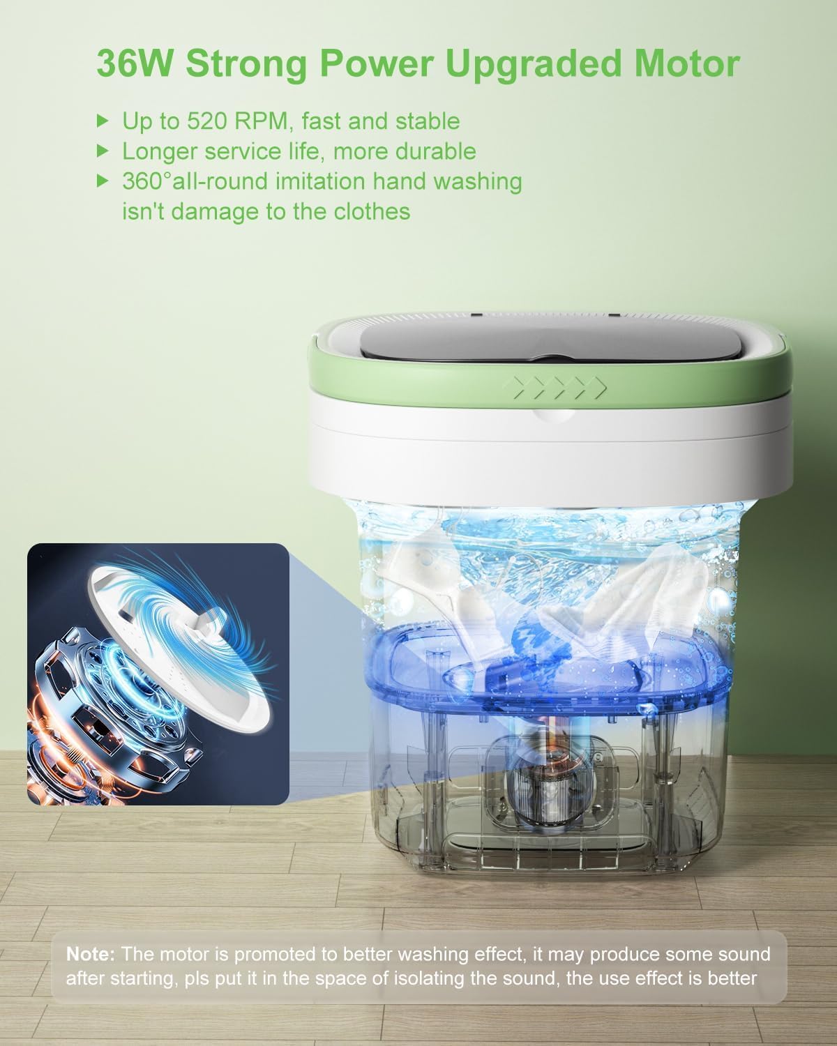 Portable washing machine,Mini Washer,12L upgraded large capacity foldable Washer.Deep cleaning of underwear, baby clothes and other small clothes.Suitable for apartments, dormitories, hotels 8 71uYPK690uL. AC SL1500