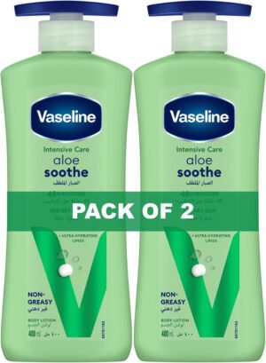 Vaseline Aloe Soothe Body Lotion 2 X 400ml