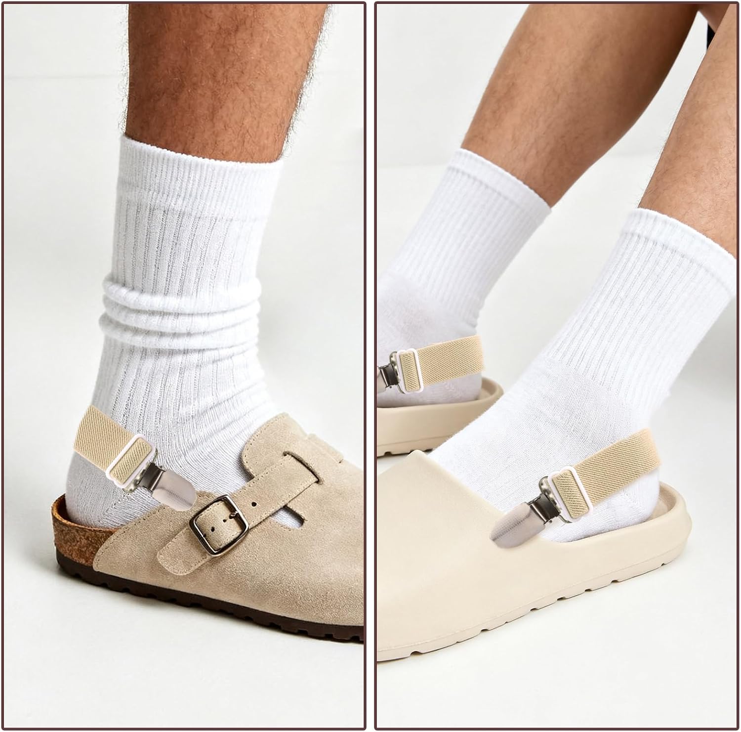 10 قطع من احزمة الاحذية المرنة من بينيتو، احزمة كعب مرنة قابلة للتعديل وقابلة للازالة ومضادة للفضفاضة، احزمة للكاحل، اكسسوارات بديلة للقباقيب والشباشب والشباشب والصنادل (5 الوان) 14 71yiNoUh72L. AC SL1500