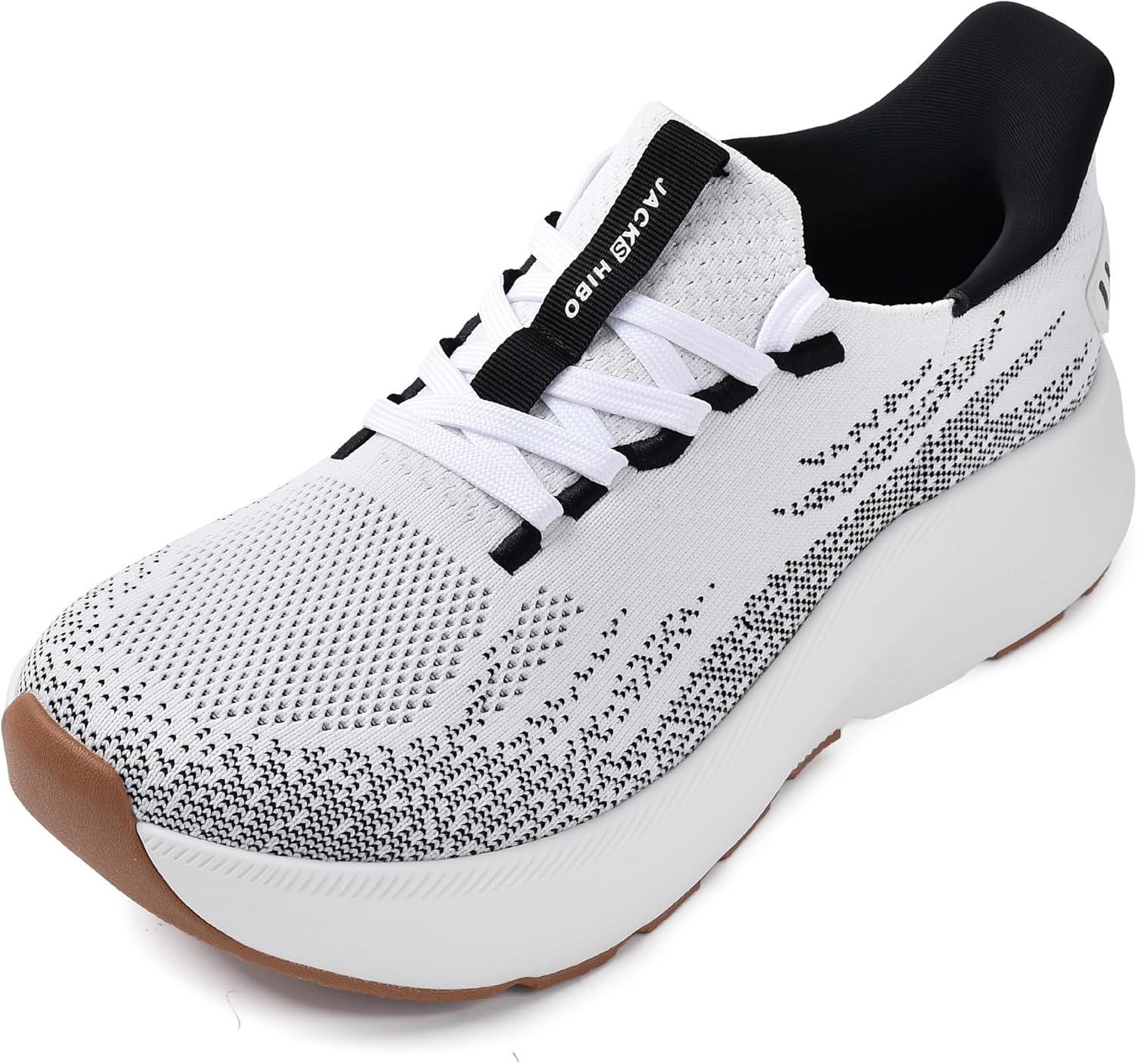 جاك شيبو حذاء مشي للنساء سهل الارتداء بدون استخدام اليدين، صندوق عريض لدعم قوس القدم مع وسادات لمشط القدم، حذاء رياضي للتنس سهل الارتداء وجيد التهوية وجيد التهوية لتخفيف التهاب اللفافة الاخمصية ونعل