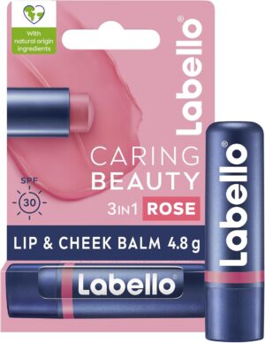 مرطب شفاه وخدود ليب كيرينج بيوتي بعامل وقاية من أشعة الشمس 30، 4.8 جرام، وردي، من لابيلو