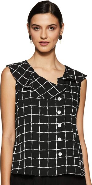 KRAVE Women's Checkered Regular Top