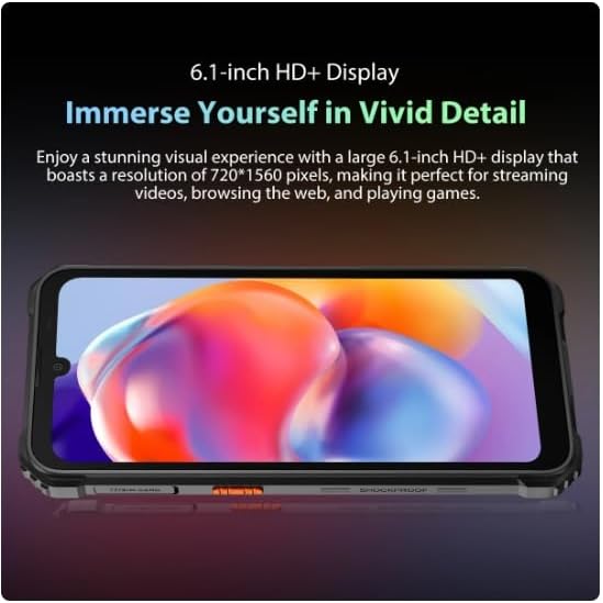 هاتف BV5300 بلس متين 8 جيجابايت 128 جيجابايت اندرويد 13 هيليو G72 شاشة 6.1 بوصة HD 6580mAh كاميرا 13MP مقاوم للماء 4G 5 هاتف BV5300 بلس متين 8 جيجابايت 128 جيجابايت اندرويد 13 هيليو G72 شاشة 6.1 بوصة HD 6580mAh كاميرا 13MP مقاوم للماء 4G - الصورة 5