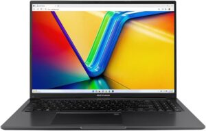 اسس شاشة فيفو بوك 16 انش WUXGA IPS | كيبورد تشيكليت انجليزي | M1605YA-MB345 | AMD R7-7730U | 8GB RAM | 512GB SSD | ويندوز 11 برو (مطور) - اسود شديد التحمل