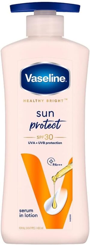مستحضر مرطب للجسم من فازلين لتفتيح البشرة مع حماية من أشعة الشمس SPF 30، 400 مل