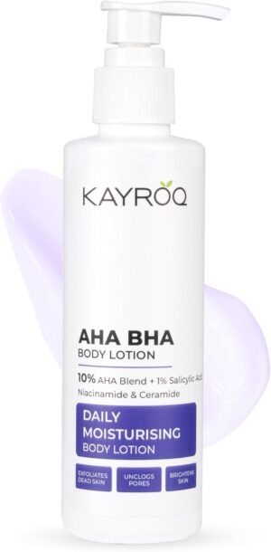 لوشن الجسم AHA BHA من كايروك، 10% حمض الساليسيليك + 1% حمض الساليسيليك، مرطب يومي بالنياسيناميد والسيراميد