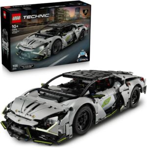 ليغو Technic السيارة الرياضية الفائقة Lamborghini Revuelto - لعبة سيارة رياضية سوبر سبورتس تعمل بالتحكم عن بعد مع أضواء وتوجيه وقاعدة بطارية قابلة لإعادة الشحن، هدية للأطفال بعمر 10+ - 42214