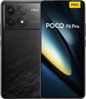 شاومي بوكو F6 برو 5G + 4G (لتموبيل مينت تيلو وجلوبال) 512GB + 12GB النسخة العالمية غير مقفلة 6.66 انش 120Hz 50MP كاميرا ثلاثية (اسود (ذاكرة روم عالمية))