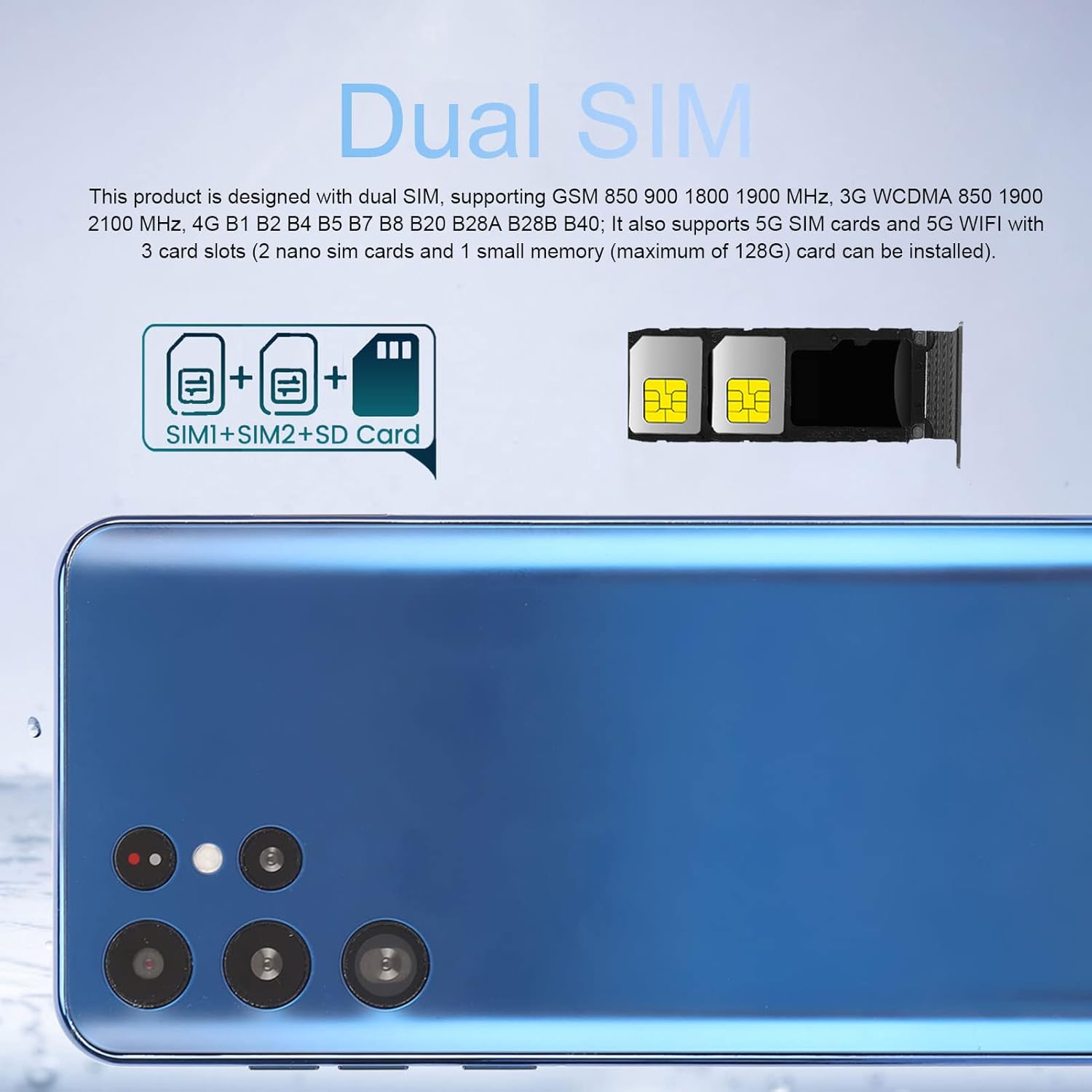 جوال غير مقفل، 6.52 انش، التعرف على الوجه HD 4G مزدوج وضع الاستعداد 6GB 128GB 12 5G واي فاي مع قلم ستايلس وبطارية 4500mAh 6 جوال غير مقفل، 6.52 انش، التعرف على الوجه HD 4G مزدوج وضع الاستعداد 6GB 128GB 12 5G واي فاي مع قلم ستايلس وبطارية 4500mAh - الصورة 6