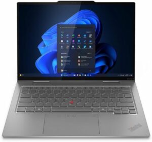 نوت بوك قابل للتحويل ثينك باد X1 جين 10 21Q000D7US بشاشة لمس 14 بوصة بدقة 2.8K انتل كور الترا 7 الجيل الثاني 265U بمنصة vPro تقنية انتل ايفو ذاكرة 32 GB SSD سعة 512 GB لوحة مفاتيح إنجليزية من لينوفو