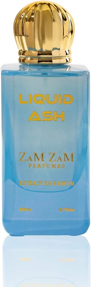 عطر ليكويد اش من زمزم - بخاخ او دي بارفان للرجال 80 مل - عطر خشبي عطري يدوم طويلا مع الجريب فروت والياسمين ونجيل الهند وخشب الصندل والزنجبيل - رائحة راقية للرجال